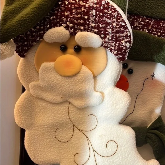 Holiday Time Green and White Snowman Stockings - Picture 3 of 5